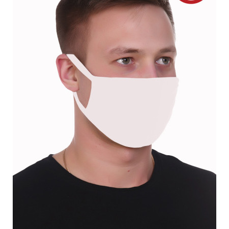 Защитная повязка на лицо - Белая - 1